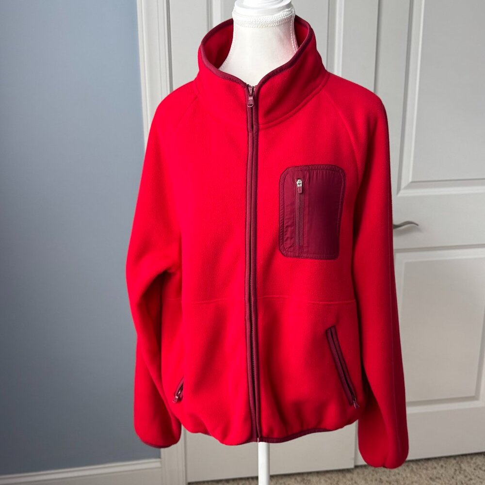 Loft Lou & Grey Women's Zip Up Jacket in Bright Red Size Med